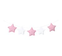 Amosfun Guirnalda de estrellas de algodón banderines para colgar en la habitación del bebé, dormitorio, toldo de la cuna