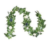 Amosfun Guirnalda de Rosas Artificiales Realistas para Decoración de Bodas Enredadera de Flores Falsas para Colgar Paredes y para Celebraciones y Decoración de Interiores