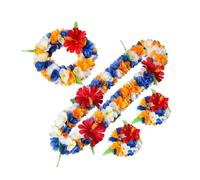 Amosfun Guirnalda Hawaiana Accesorio de Tela Cómodo y Natural de 4 Piezas Flores Artificiales Realistas para Fiestas de Verano y Celebraciones Luau