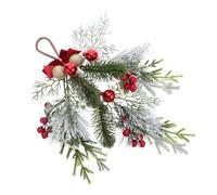 Amosfun Guirnalda Navideña con Bolas Doradas y Lazo de Bayas Rojas Guirnalda Artificial para Puerta Decoración para Bodas de Invierno y Guirnalda para Puerta de Entrada