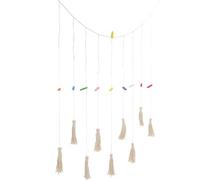 Amosfun Guirnalda Rústica para Colgar Fotos con Clips, Cuerda de Algodón Color Natural 1,8 M, Expositor Decorativo para Pared en Hogar, Clips Firmes para Exhibición de Cuadros Colgantes