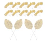 Amosfun Hojas Artificiales Doradas para Decoración de Hogar y Eventos, 100 Piezas 10x5 Cm, Hojas de Parra Artificiales Realistas para Centros de Mesa, Boda, Manualidades y Arreglos