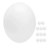 Amosfun Huevos de Pájaro de Simulación Realistas para Cría y Decoración, 12 Unidades Tamaño Mediano, Plástico Seguro y Duradero, Accesorios Artificiales para Periquitos, Palomas y