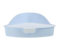 Amosfun Inodoro de Esquina para Conejos y Chinchillas Base Filtrante de Plástico, Entrenador para Mascotas Pequeñas, Adecuado para Jardines y Salas