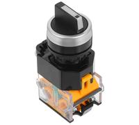Amosfun Interruptor con Enclavamiento Mantenido de 3 Posiciones Material ABS y Aleación de Plata, Diámetro de Orificio 22 Mm para Regulación de Voltaje