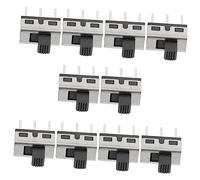 Amosfun Interruptor Deslizante Industrial Ss12d10 de Palanca Alta, 2 Posiciones, 3 Pines, Paso 4,7 Mm, Altura 5 Mm, 20 Piezas, Montaje en Panel para Equipos Eléctricos y Audio