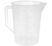 Amosfun Jarra medidora de plástico de 3000 ml, jarra de agua, jarra de mezcla graduada, taza medidora transparente con mango de cocina con boquilla de vertido para aceite, productos químicos, piscina