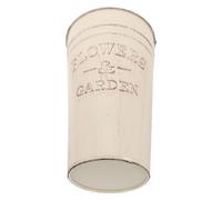 Amosfun Jarrón Rústico de Granja de Hierro Forjado Vintage, Cubo Decorativo sin Asa de 25 Cm, Maceta Metálica para Arreglos de Plantas en Comedor, Sala o Jardín, Porta Flores Adecuado