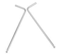 Amosfun Juego de 2 Llaves Hexagonales de 4 Mm, de Acero de Aleación Cromado Mate, Cabezal de Bola para Acceso Flexible, Llave Inglesa Pequeña para Montaje de Muebles y Reparaciones