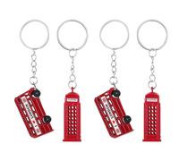 Amosfun Juego De 4 Llaveros De Elementos Británicos Retro En Aleación De Zinc Colgantes Elegantes Con Iconos De Londres Para Decoración De Bolsos Y Recuerdos De Inglaterra