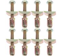 Amosfun Juego de 8 Herrajes para Marco de Cama M8 de Hierro Resistente Pernos y Tuercas para Reparación y Montaje, Piezas para Cuna y Cama, Accesorios Duraderos para Muebles del Hogar