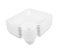 Amosfun Juego De 8 Platos Para Servir Patatas Fritas Y Salsas Plato Dividido Para Bola De Con Soporte Para Salsa Patatas Fritas Pequeñas De Plástico Y Plato Para Servir Salsa Bandeja