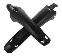 Amosfun Juego de Guardabarros para Bicicleta de Montaña, Plástico Negro | Instalación Sencilla, Protección Eficaz contra Barro, Uso en Ciclismo, Ajuste Versátil para Bicicleta y Montaña