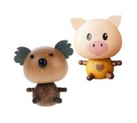 Amosfun Juguetes De Primavera Para Coche 2 Cabezones De Koala Decoración De Salpicadero Accesorio De Aromaterapia