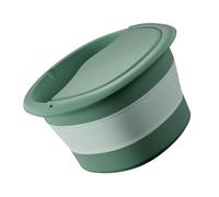 Amosfun Lavapiés Plegable Verde Tapa, Cubo Portátil para Baño de Pies y Masaje, Gran Capacidad para Remojar y Aliviar Cansancio, Adecuado para Uso Doméstico y Spa en Casa