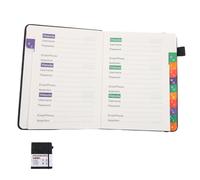 Amosfun Libreta de Contraseñas B6 con Espiral y Pestañas Alfabéticas, Organizador de Direcciones y Teléfonos para Personas Mayores, Color Negro, Cuaderno de Oficina para Registro Seguro