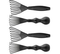 Amosfun Limpiador de Peines Cabello 4 Piezas, Herramienta Práctica para Depilación y Limpieza de Cepillos, Diseño Portátil en Color Negro, Adecuado para Uso en Casa y Cuidado Personal
