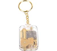 Amosfun Llavero Caja Música Miniatura con Mecanismo Manual sin Batería Diseño Compacto y Ligero Accesorio Creativo para Mujeres y Regalo para Viajeros Amantes Música