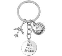 Amosfun Llavero De AleacióN De Zinc Para Pilotos Regalos Para Pilotos De AvióN Colgante Creativo De AvióN Para Hombre Mujer NiñOs Accesorio De Moda 2.87X1.14X0.07In