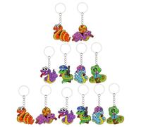 Amosfun Llavero de Dibujos Animados Serpiente 12 Piezas, Colgante de Bolso y Mochila de Pvc y Metal, Colores Brillantes, Accesorios Prácticos para Organizar Llaves y Decorar, Adecuado
