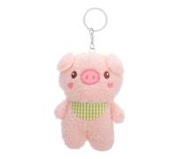 Amosfun Llavero de Peluche Cerdo Relleno Suave, Colgante de Llave para Bolso y Mochila, Decoración Portátil de Animal de Peluche, Accesorio Divertido para Uso Diario, Obsequio Único