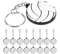 Amosfun llavero de voleibol, llaveros deportivos, 20 unidades, decoración para fiestas, modelo de voleibol, colgante decorativo para mochila