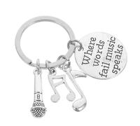 Amosfun Llavero Decorativo De Metal Temática Musical, Colgante Vintage De Aleación De Zinc, Accesorio Para Mujer, Adorno Para Bolso y Llavero, Diseño Delicado y Duradero, Obsequio Para Músicos