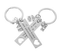 Amosfun Llavero para Casa 2026 de Acero Inoxidable Colgante Digital Único Pack 2 Unidades Obsequio de Inauguración para Nuevos Propietarios y Mudanza Accesorio Duradero y Versátil