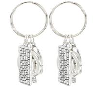 Amosfun Llavero Teclado Vintage De Metal Con DiseñO Creativo De RatóN Para InformáTicos Regalo Original Para Ingenieros Software Accesorio Decorativo Para Llaves Bolsas 2.56X1.18 Pulgadas