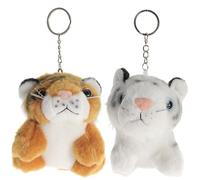 Amosfun Llaveros de Peluche Tigre de Simulación 2 Piezas Colgantes de Peluche en Color Claro y Amarillo Adornos Colgantes para Bolsos y Mochilas Infantiles Color Color Aleatorio
