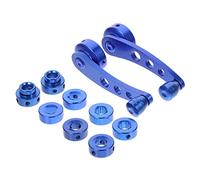 Amosfun Manijas de Aluminio para Ventanas de Coche de Ventana Manual con Adaptadores y Clip de Montaje Azul