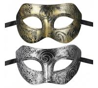 Amosfun - Máscara veneciana para hombre, 2 unidades
