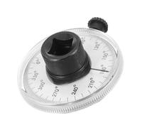 Amosfun Medidor Ángulo Torsión con Dial y Giratorio para Torque y Ángulo Automoción Herramienta Precisa para Apriete y Medición de Fuerza Reducidos