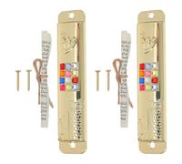 Amosfun Mezuzá Decorativa de Metal Dorado con Pergamino Kosher para Puerta, Diseño Elegante y Protección Espiritual para Decoración del Hogar y Familia Judía, 2 Juegos