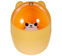 Amosfun Mini Bote de Basura de Escritorio Tapa Abatible, Pequeño y Ligero en Color Naranja, Papelera de Mesa Funcional para Oficina, Dormitorio y Cocina, Mini Papelera de Escritorio