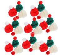 Amosfun Mini Gorros de Papá Noel Tejidos para Botellas de Vino, Decoración Navideña para Fiesta y Hogar, 36 Piezas (, y), Porta Cubiertos y Adornos Multifuncionales