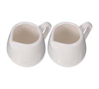 Amosfun Mini Jarras Pequeñas de Cerámica para Crema y Salsa, 2 Piezas Asa, Ideales para Cocina y Servicio