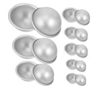 Amosfun Molde para Bolas de Baño de Aluminio, 16 Unidades, Molde Multifuncional para Hacer Bolas de Baño y Jabón DIY, Reutilizable, Fácil de Desmoldar, Adecuado para Manualidades