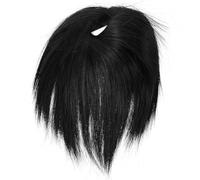 Amosfun Moño Desordenado para Mujer, Postizo Banda Cabello Negro, Accesorio Flexible de Seda Resistente para Uso Diario, Oficina y Eventos Obsequios, Pieza de Cabello Moño