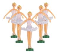 Amosfun Muñeca Bailarina de Ballet Blanca Caja de Música Set de 5 Figuras Decorativas para Caja Musical Adorno de Muñeca Princesa para Decoración del Hogar y Colección