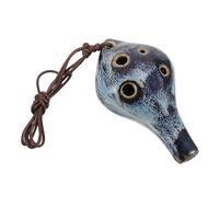 Amosfun Ocarina de Cerámica Creativa de 6 Agujeros para Principiantes, Instrumento de Viento Portátil en Tono Alto C, Mini Ocarina Práctica para Aprendizaje y Uso Fácil, Color Aleatorio