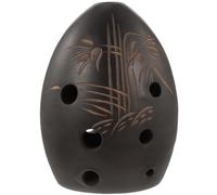 Amosfun Ocarina Fácil de Aprender y de 8 Agujeros de Cerámica Negra Instrumento de Viento Adecuado para Principiantes y de
