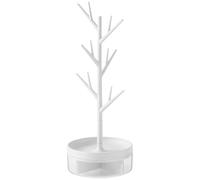Amosfun Organizador de marco de ramificación para joyas, árbol de cadena, soporte para anillos, joyas, soporte para collar, soporte para joyas, pendientes blancos, pulsera de oficina