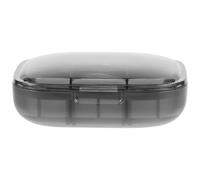 Amosfun Organizador de Pastillas Desmontable Recordatorio Mañana y Noche | Negro, Pp y Pc, para Viaje, Compartimento Interno, Reutilizable