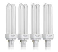 Amosfun Pack De 4 Bombillas Fluorescentes Compactas 13W 2 Pines 2U Tubo Plug and Play Para Lámpara Led De Techo Sin Parpadeo Ahorro De Energía Fácil Instalación Para Hogar Y Oficina