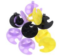Amosfun Paletas de Mezcla para Uñas 10 Piezas, Bandejas de Anillos Portátiles para Esmalte y Pegamento, Contenedores para Decoración y Combinación de Colores, Accesorios Color Aleatorio