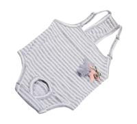 Amosfun Pañal para Perros con Tirantes Gris M Transpirable Bragas Sanitarias Reutilizables para Perras Celo Protección Hogar y Mascotas Segura y Cómoda