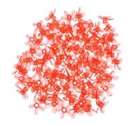 Amosfun Pantallas Decorativas de Flores de Cerezo Rojas para Luces LED de Cadena 5mm, 100 Piezas, Cubiertas de Plástico para Lámparas Colgantes, Adecuado para Decoración