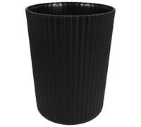 Amosfun Papelera de Plástico Negra sin Tapa, Mediana y Redonda, Cubo de Basura de Interior para Cocina, Oficina y Baño, Cubo Decorativo Ligero y Abierto para Gestión Rápida de Residuos