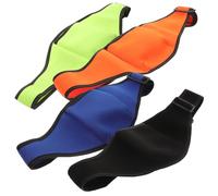 Amosfun Paquete de 4 Bolsas para Cinturón de Micrófono Negro Nylon y Hebilla, Diseño Ajustable para Mantener Micrófono en Su Lugar en Entrenamiento y Trabajo Escénico Color Aleatorio